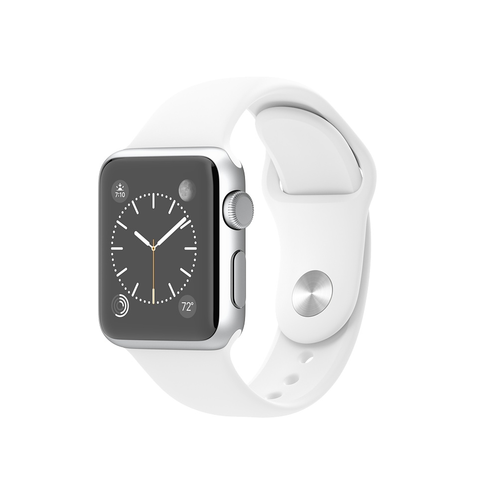 Apple Watch Sport 38mm Silver Aluminum Case with White Sport Band